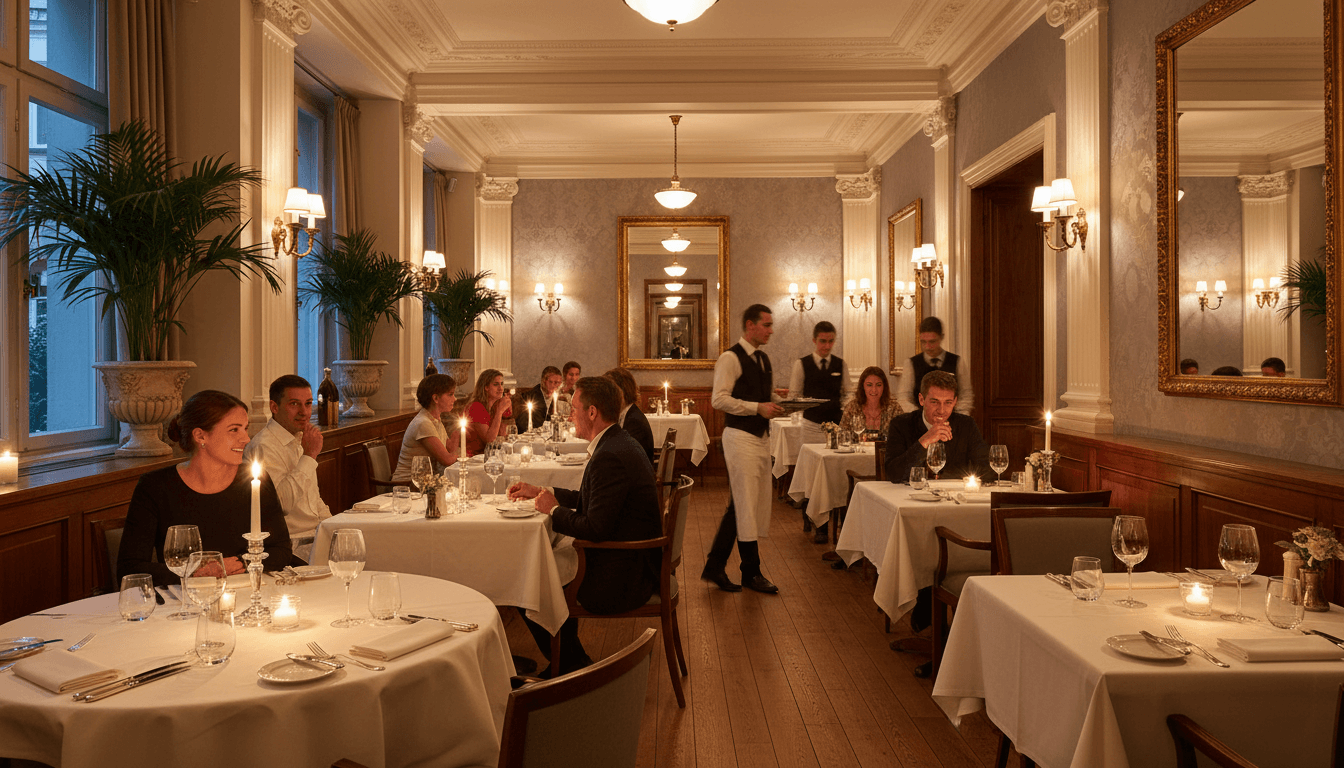 Fine dining establishment with expertly presented cuisine